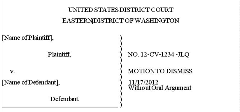 Sample notice of voluntary dismissal under Rule 41 in United States  District Court